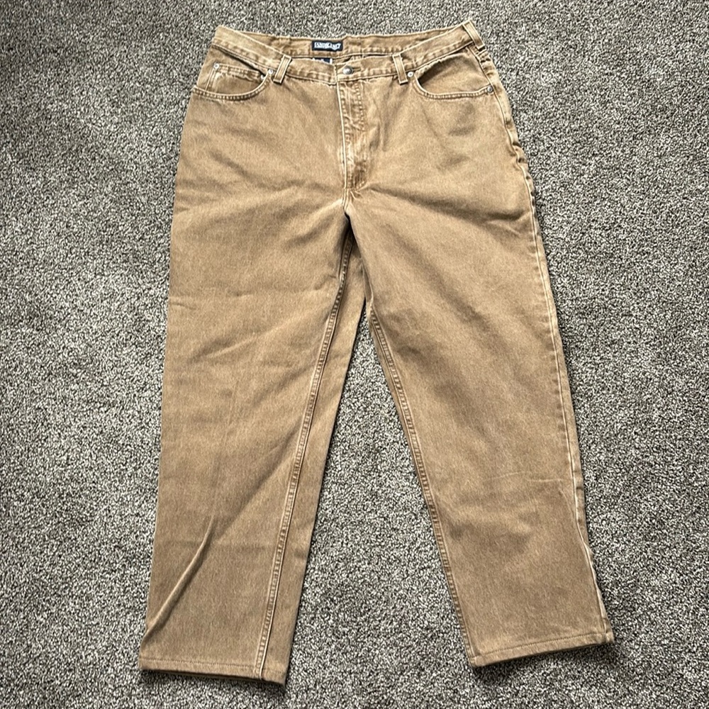 Lands’ End Vintage Men’s 100% Cotton Jeans Oak Size 36-Made in USA-PLEASE READ!!